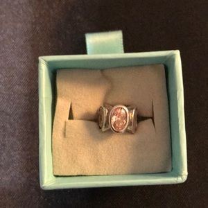 Authentic Pandora Sterling Silver Pink Oval Light